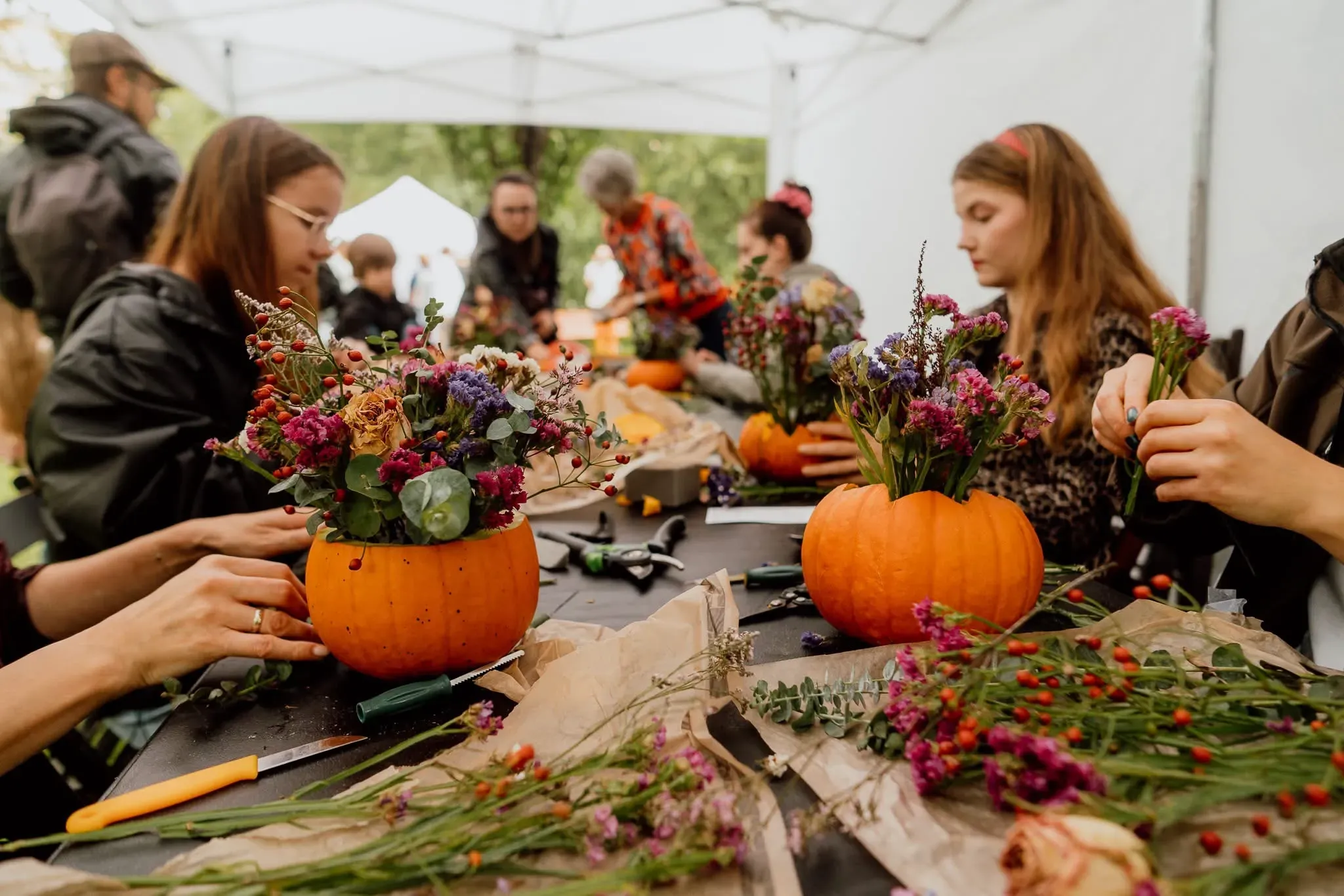 Warsztaty roślinne na evencie promocyjnym